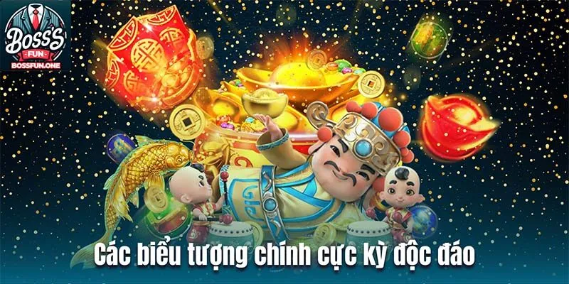 Thần Tài Đến BossFun| Khám phá Slot Game hấp dẫn nhất 2024 Các biểu tượng chính cực kỳ độc đáo